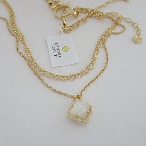 Kendra Scott Jewelry - KENDRA SCOTT - Mallory Rose Gold Multi Strand Necklace - Ivory